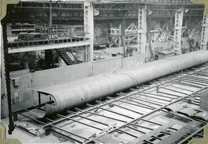 Photograph of the construction of steam Baltic timber carrier 'Binna'