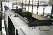 Photograph of the construction of steam Baltic timber carrier 'Binna'