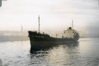 Black & white photograph of cargo vessel 'Stephen Brown'