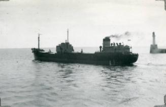 Black & white photograph of cargo vessel 'Thomas Goulden'