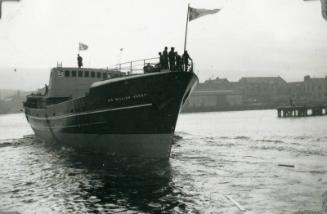 Black & white photograph of research vessel 'Sir William Hardy'