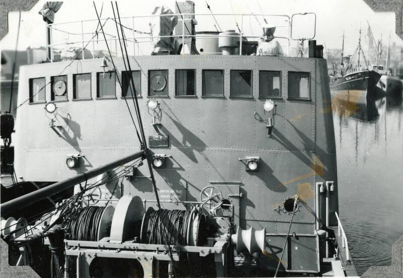 Black & white photograph of research vessel 'Sir William Hardy'