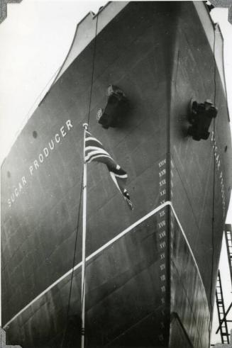 Black & white photograph of sugar carrier 'Sugar Producer'