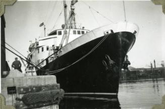 Black and White Photograph in album of 'St Ninian' docked