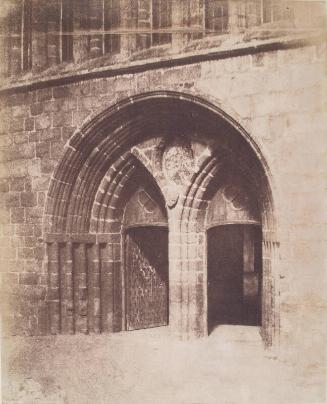 Doorway of St Machars Cathedral, from an album compiled by Sir John Everett Millais