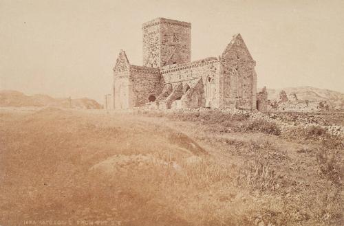 Iona Abbey as a ruin, from an album compiled by Sir John Everett Millais
