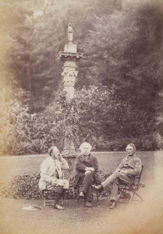Millais, John Bright and Sir Henry James at Dalguise, from an album compiled by Sir John Everett Millais
