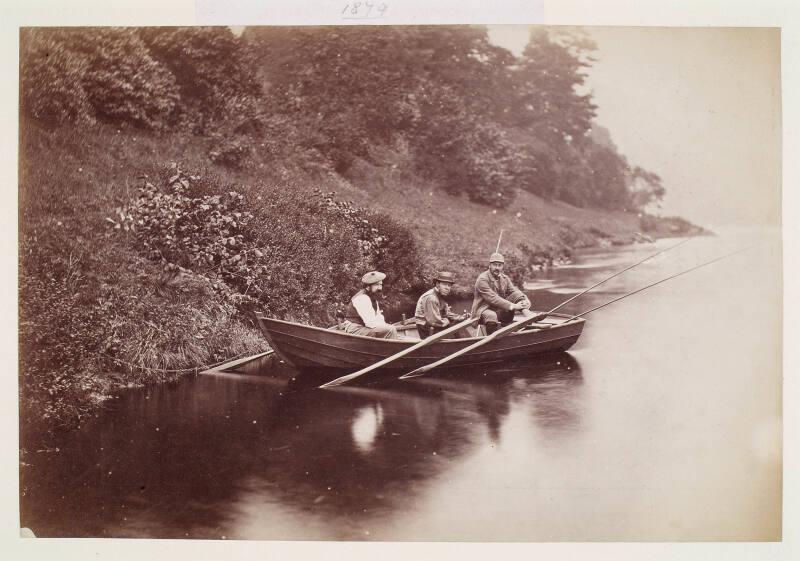 Fishing Party, Perthshire, from an album compiled by Sir John Everett Millais