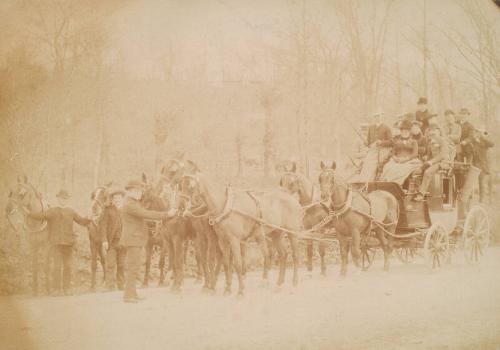 Carriage and Horses, from an album compiled by Sir John Everett Millais