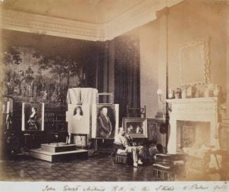 Millais in his Studio, from an album compiled by Sir John Everett Millais