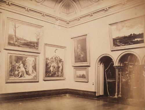 Interior View of a Gallery, from an album compiled by Sir John Everett Millais