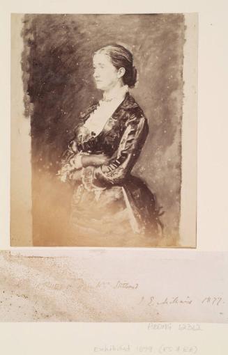 Photograph of a Portrait of Mrs Stibbard by Millais , from an album compiled by Sir John Everett Millais