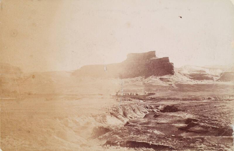 Landscape with Table Rock, South Africa, from an album compiled by Sir John Everett Millais