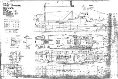 Conqueror (925) - Midship Section