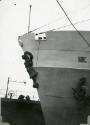 Black and White Photograph in album of 'Borre' fitting out