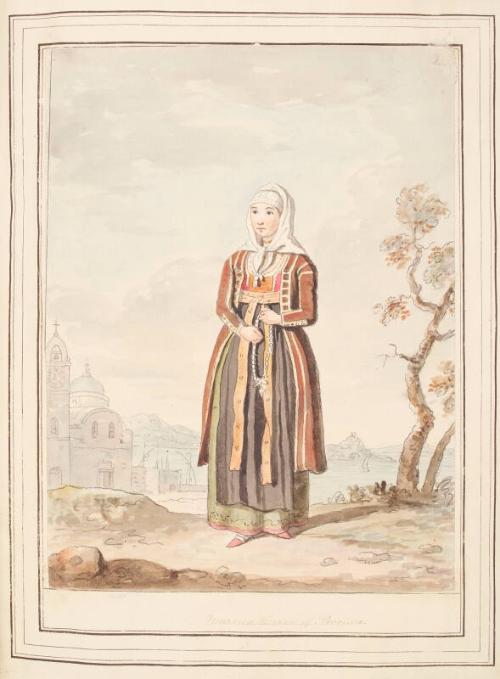 Married Woman of Procida, leaf from 'A Collection of Dresses by David Allan Mostly from Nature'