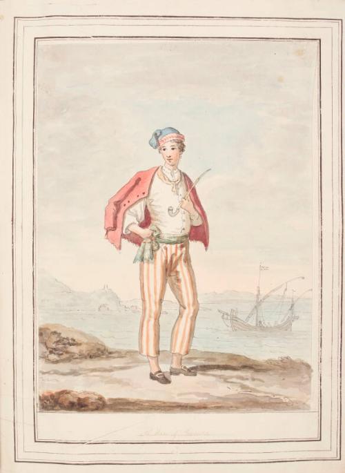 A Man of Procida, leaf from 'A Collection of Dresses by David Allan Mostly from Nature'