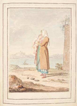 A Nurse of Procida, leaf from 'A Collection of Dresses by David Allan Mostly from Nature'