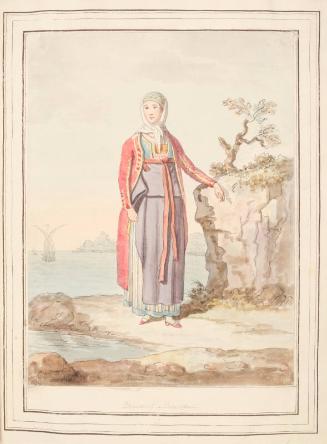 Maid of Procida, leaf from 'A Collection of Dresses by David Allan Mostly from Nature'