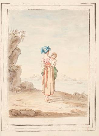 Little Girl and Child Procida, leaf from 'A Collection of Dresses by David Allan Mostly from Nature'