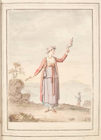 Spinner of Procida , leaf from 'A Collection of Dresses by David Allan Mostly from Nature'