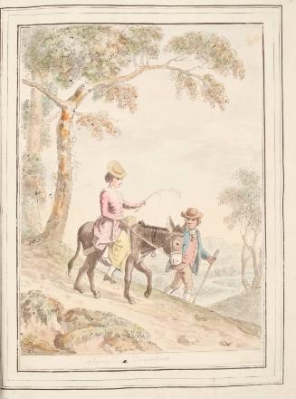 Florentine Travellers, leaf from 'A Collection of Dresses by David Allan Mostly from Nature'