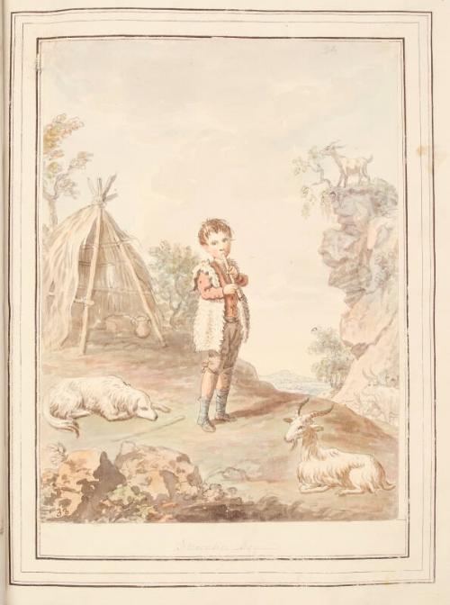 Florentine Boy, leaf from 'A Collection of Dresses by David Allan Mostly from Nature'