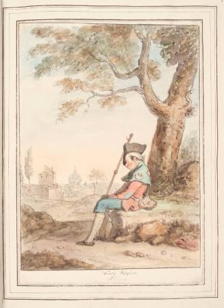 Weary Pilgrim of Rome, leaf from 'A Collection of Dresses by David Allan Mostly from Nature'