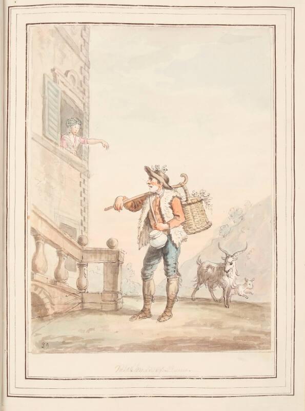 Milkman of Rome, leaf from 'A Collection of Dresses by David Allan Mostly from Nature'