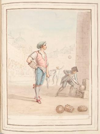 Pallone Player, Rome, leaf from 'A Collection of Dresses by David Allan Mostly from Nature'