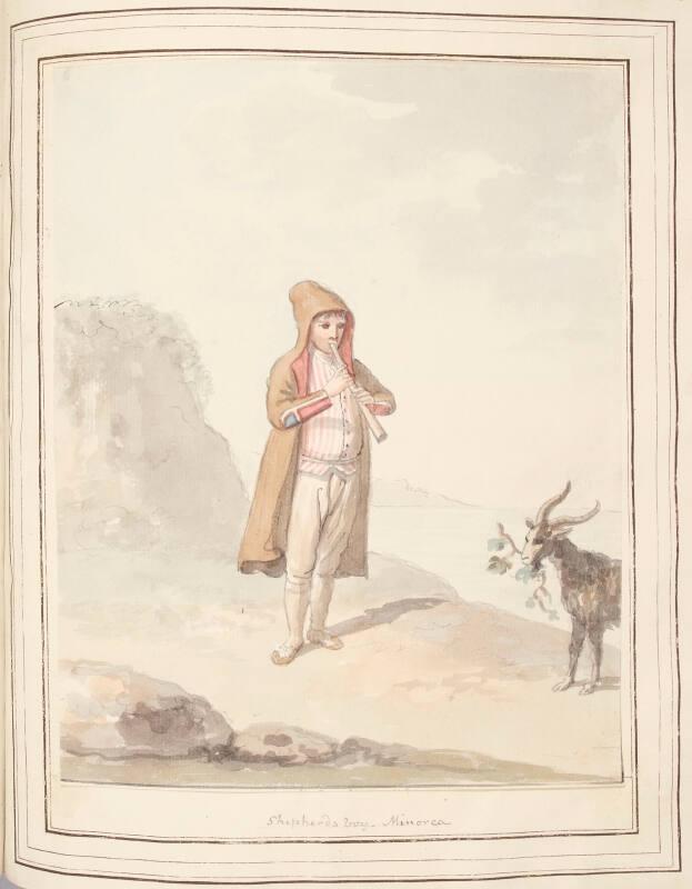 Shepherd Boy Procida, leaf from 'A Collection of Dresses by David Allan Mostly from Nature'