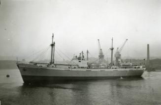 Black and White Photograph in album of cargo ship 'Bolt'