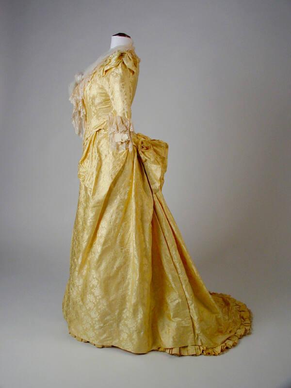 Yellow Silk Evening Dress