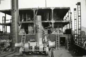 Black and White Photograph in album of cargo vessel 'Hero'