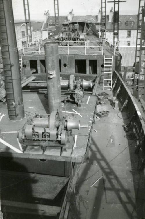Black and White Photograph in album of cargo vessel 'Hero'