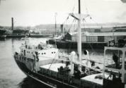 Black and White Photograph in album of cargo vessel 'Hero'