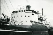 Black and White Photograph in album of cargo vessel 'Hero'