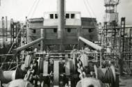 Black and White Photograph in album of cargo vessel 'Hydra'