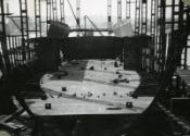 Black and White Photograph in album showing construction of 'Anno'