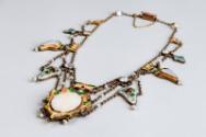 Opal And Enamel Complex Necklace