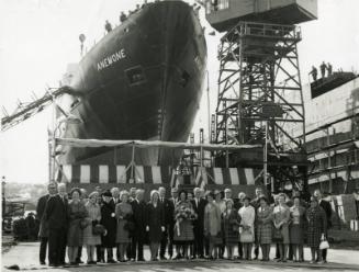 Guests at the launch of the trawler Anemone