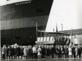 Guests at the launch of the tanker Bridgeman