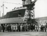 Guests at the launch of the tanker Grangemouth