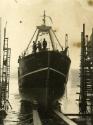 The launch of the trawler Admiral Jellicoe