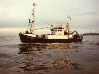 Colour photograph showing the fishing vessel Lorwood