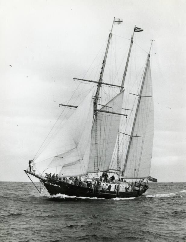 Photograph showing the sail training vessel Malcolm Miller