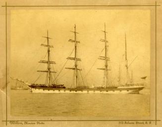Black and white photograph of four masted barque 'Port Jackson'