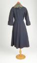 Navy Poult Silk Coat