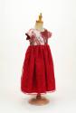 Girl's Red Silk Party Dress