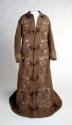Embroidered Brown Housecoat